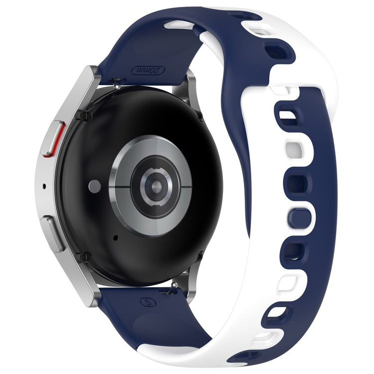 20mm Universal dual color silicone strap - Blue / White#serie_9