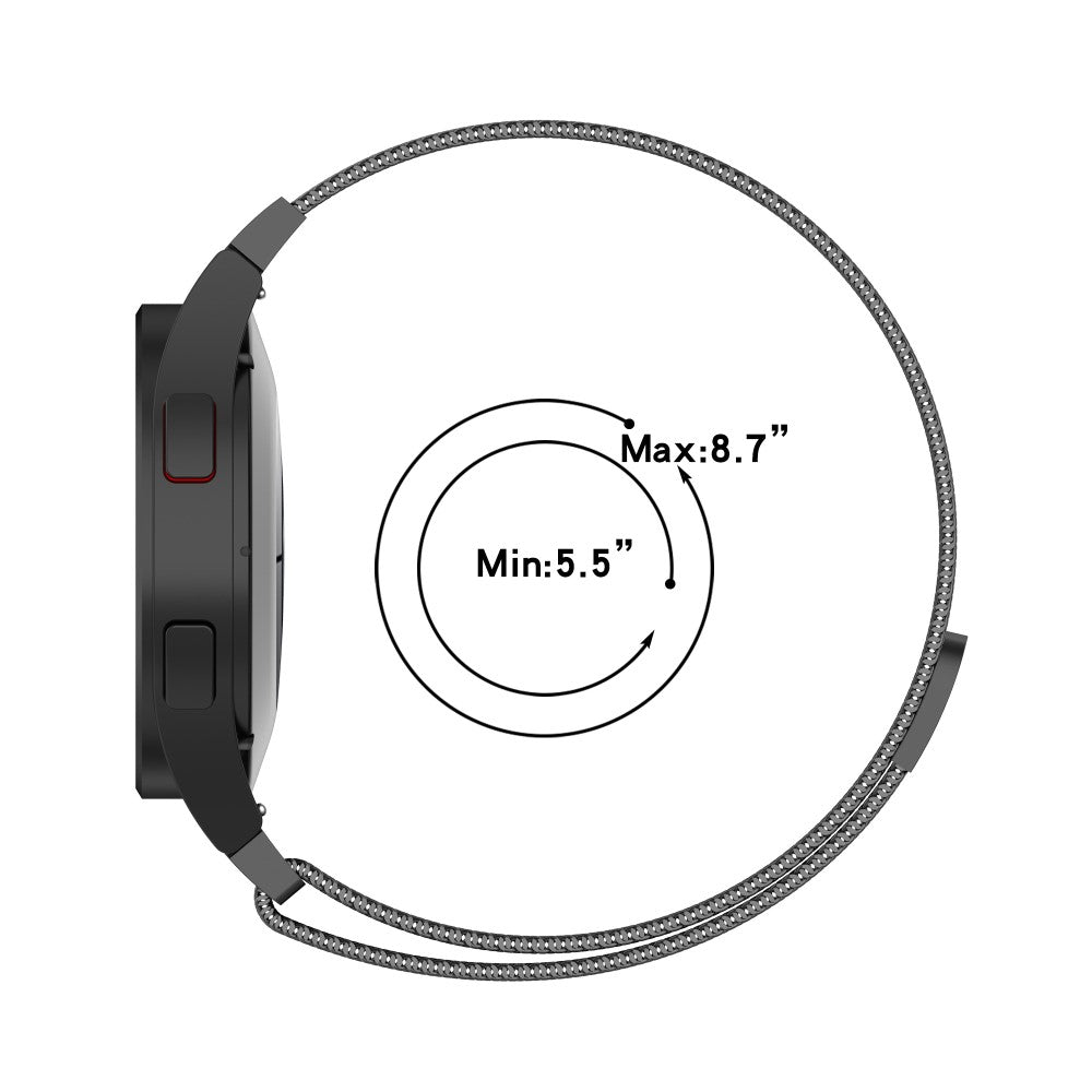 Super Elegant Metal Universal Rem passer til Samsung Smartwatch - Sort#serie_1