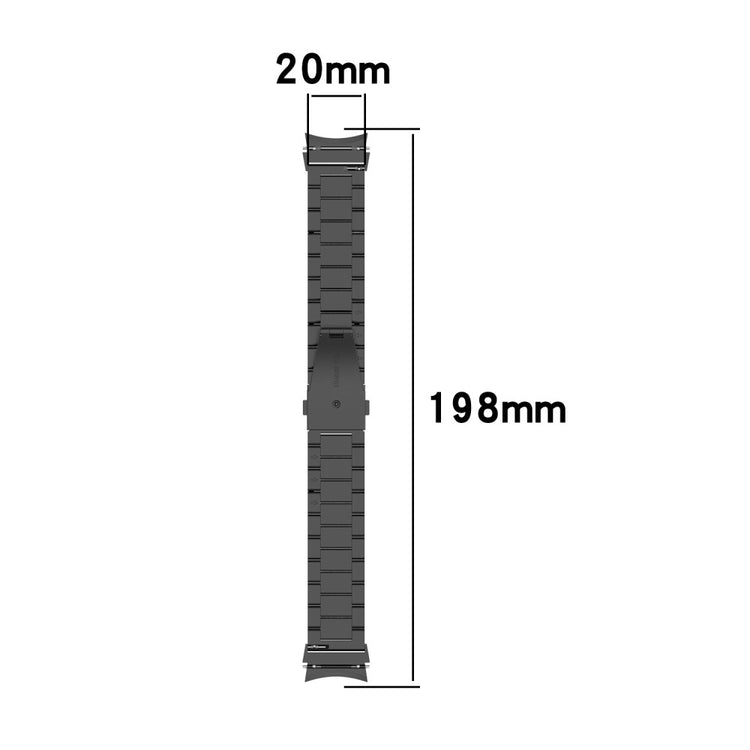 Glimrende Metal Universal Rem passer til Samsung Smartwatch - Sort#serie_1