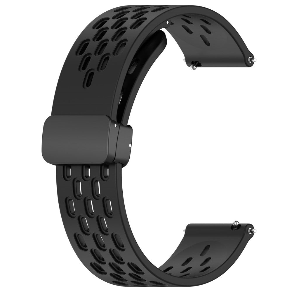 Helt Vildt Cool Metal Og Silikone Universal Rem passer til Smartwatch - Sort#serie_1