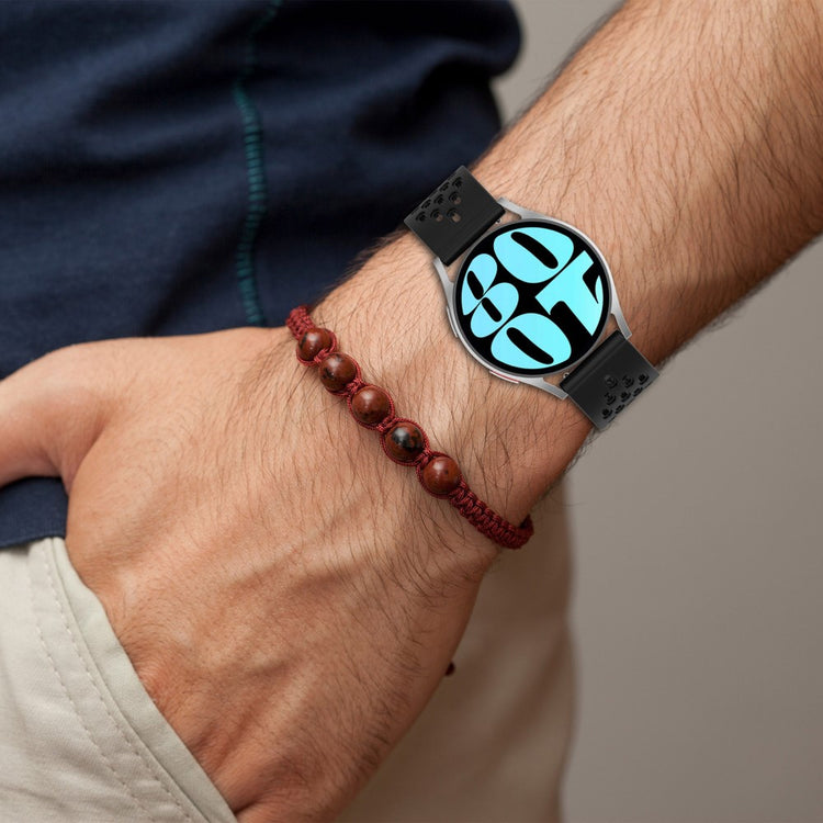 Helt Vildt Cool Metal Og Silikone Universal Rem passer til Smartwatch - Sort#serie_1