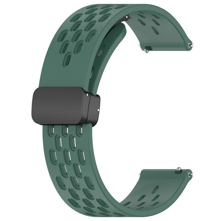 Helt Vildt Cool Metal Og Silikone Universal Rem passer til Smartwatch - Grøn#serie_11