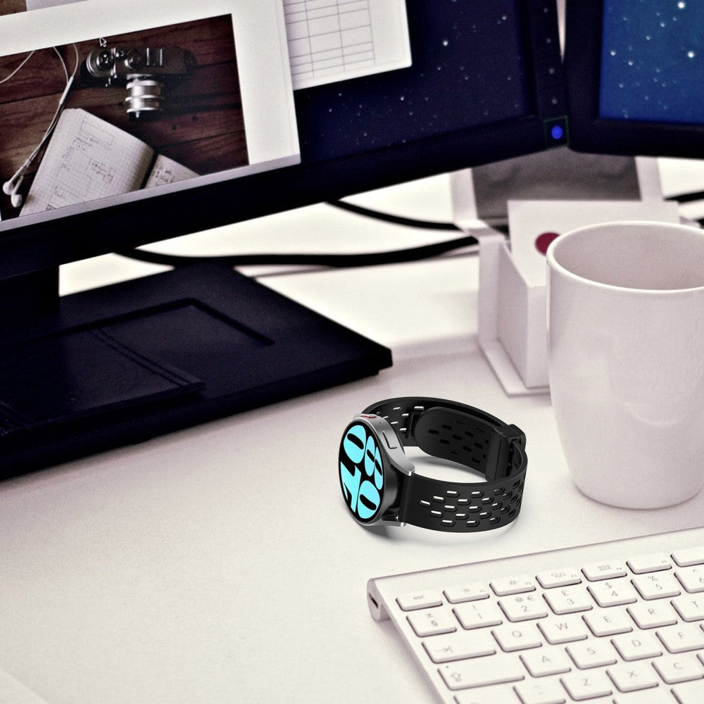 Helt Vildt Cool Metal Og Silikone Universal Rem passer til Smartwatch - Grøn#serie_11