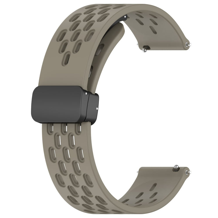 Helt Vildt Cool Metal Og Silikone Universal Rem passer til Smartwatch - Sølv#serie_13