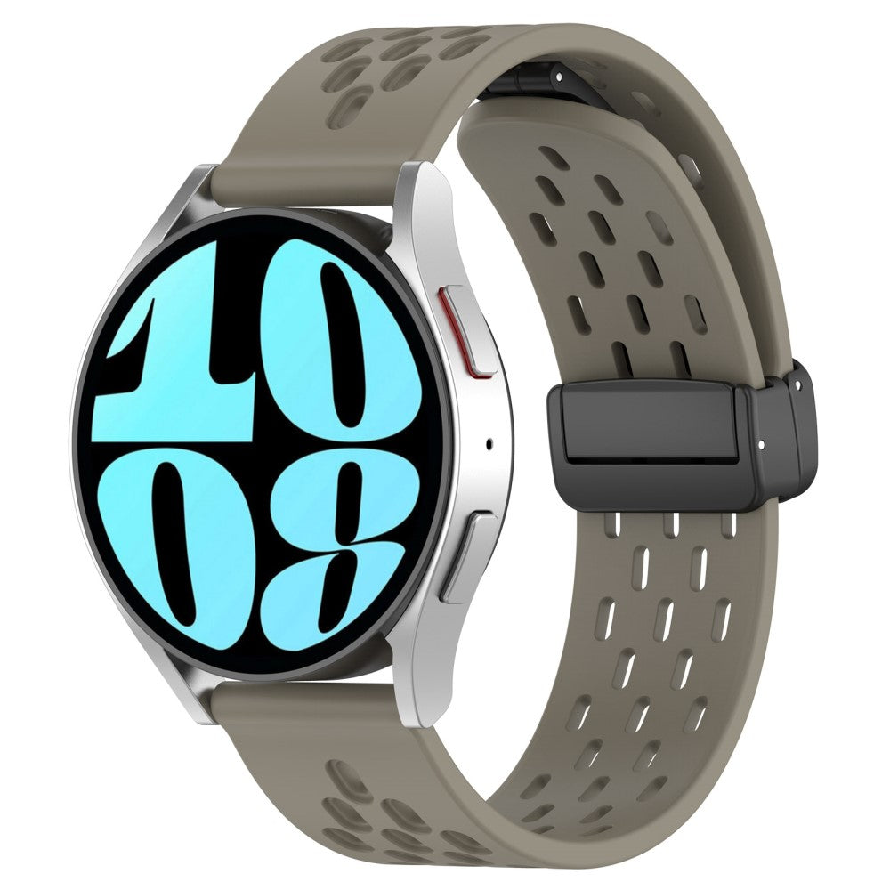 Helt Vildt Cool Metal Og Silikone Universal Rem passer til Smartwatch - Sølv#serie_13