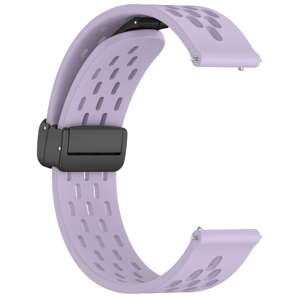 Helt Vildt Cool Metal Og Silikone Universal Rem passer til Smartwatch - Lilla#serie_14