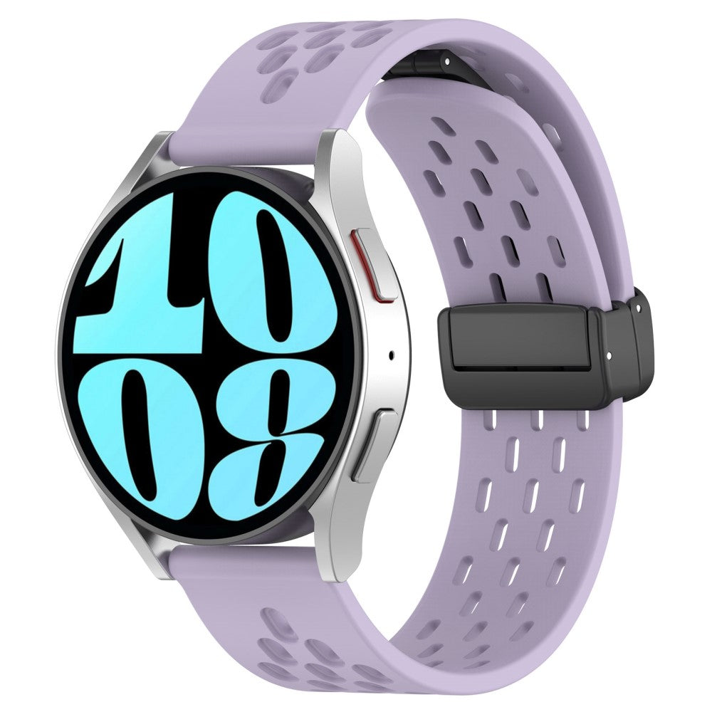Helt Vildt Cool Metal Og Silikone Universal Rem passer til Smartwatch - Lilla#serie_14