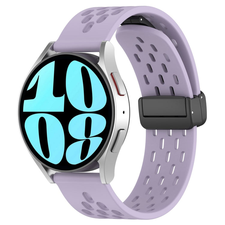 Helt Vildt Cool Metal Og Silikone Universal Rem passer til Smartwatch - Lilla#serie_14
