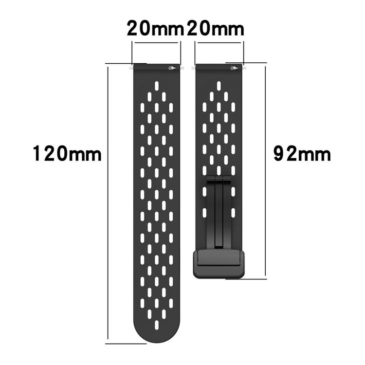 Helt Vildt Cool Metal Og Silikone Universal Rem passer til Smartwatch - Grøn#serie_3
