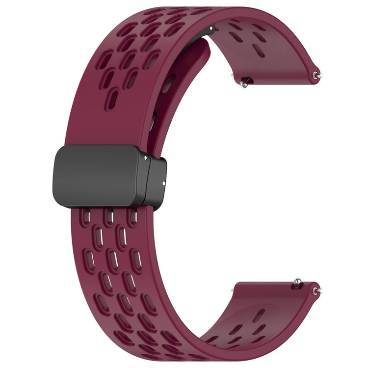 Helt Vildt Cool Metal Og Silikone Universal Rem passer til Smartwatch - Rød#serie_7