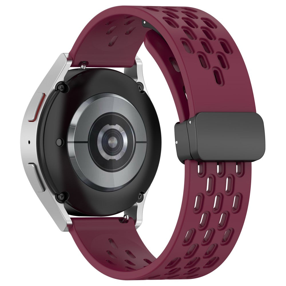 20mm silicone strap for Samsung Galaxy Watch 6 / 5 / 4 - Wine Red#serie_7