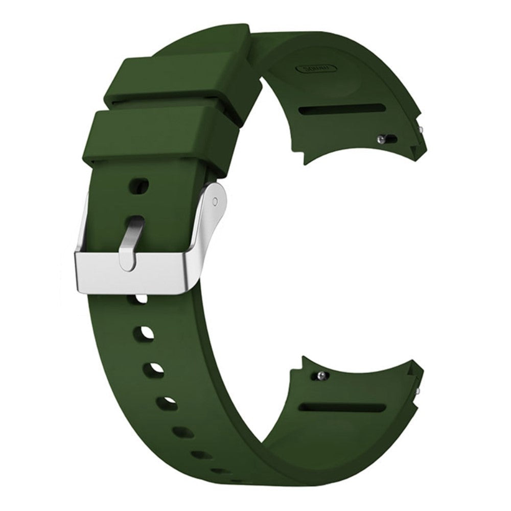 Silicone strap with silver buckle for Samsung Galaxy Watch 6 / 5 / 4 / 3 (41mm) - Army Green#serie_6