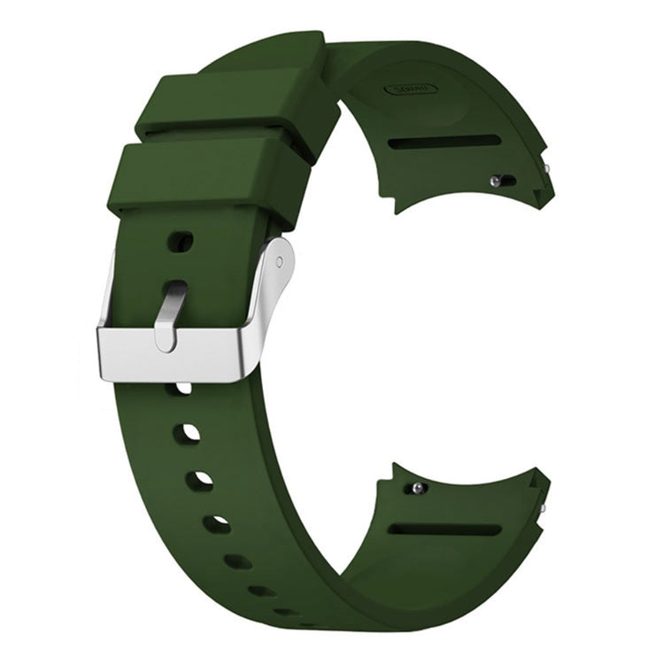 Silicone strap with silver buckle for Samsung Galaxy Watch 6 / 5 / 4 / 3 (41mm) - Army Green#serie_6