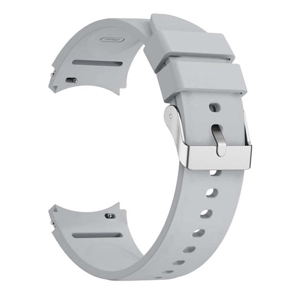 Pænt Metal Og Silikone Universal Rem passer til Samsung Smartwatch - Sølv#serie_7