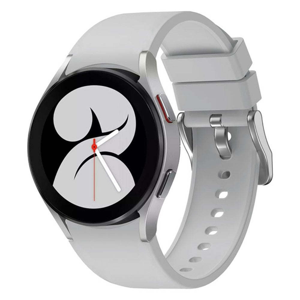 Pænt Metal Og Silikone Universal Rem passer til Samsung Smartwatch - Sølv#serie_7