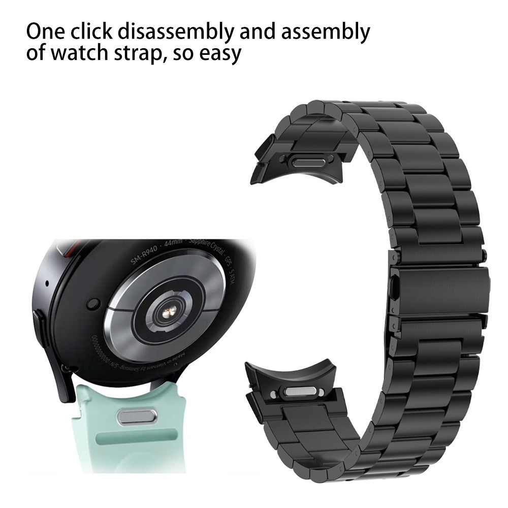Super Flot Metal Universal Rem passer til Samsung Smartwatch - Sort#serie_1