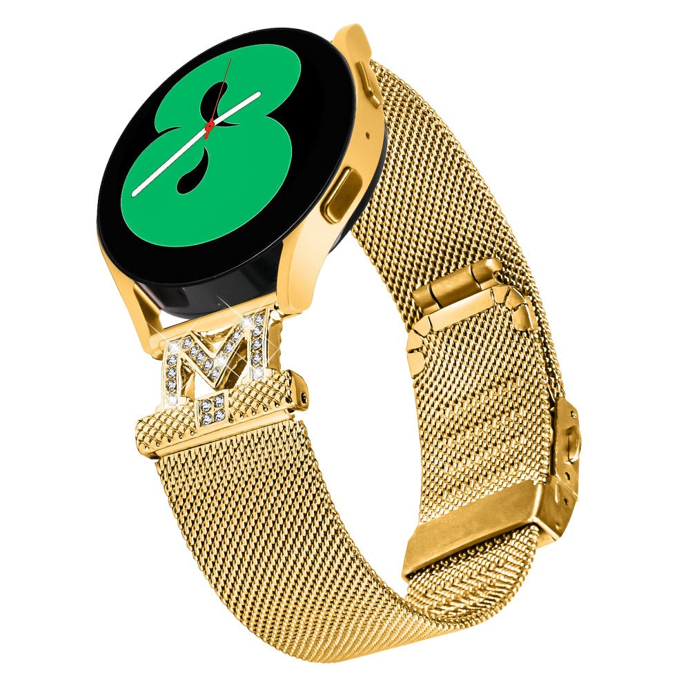20mm Samsung Galaxy Watch 6 (44mm) / (40mm) / Classic (43mm) / (47mm) rhinestone décor stainless steel strap -  Gold#serie_1