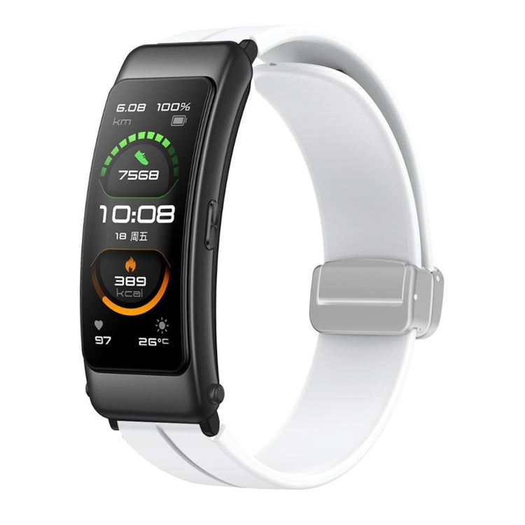 Helt Vildt Komfortabel Silikone Universal Rem passer til Smartwatch - Hvid#serie_2