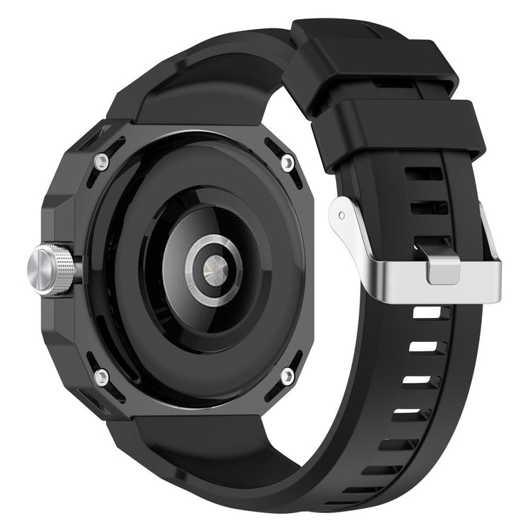 Rigtigt Fint Silikone Rem passer til Huawei Watch GT Cyber - Sort#serie_1