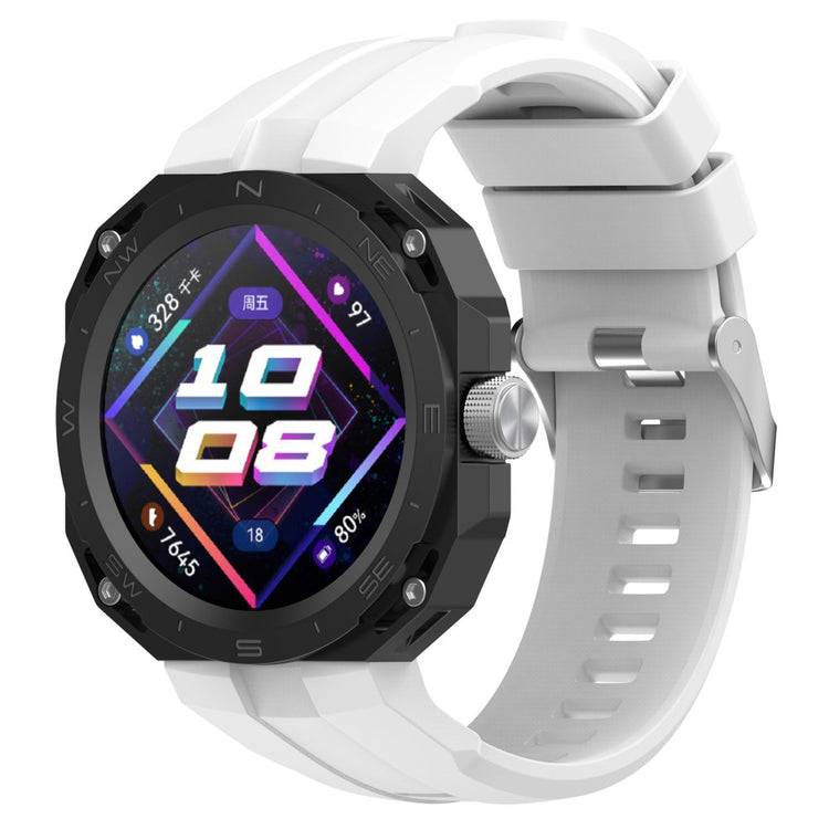 Rigtigt Fint Silikone Rem passer til Huawei Watch GT Cyber - Hvid#serie_2