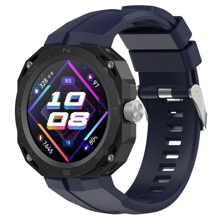 Rigtigt Fint Silikone Rem passer til Huawei Watch GT Cyber - Sort#serie_9