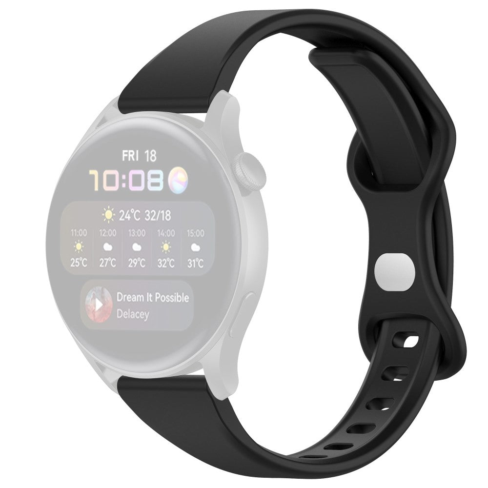 Superflot Silikone Universal Rem passer til Smartwatch - Sort#serie_1