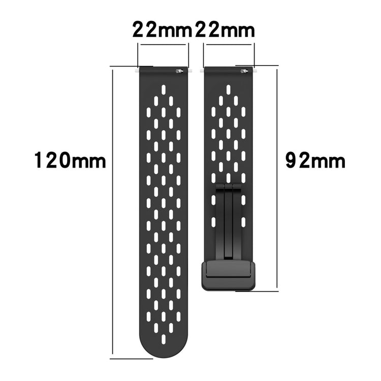 22mm simple silicone strap for Samsung and Huawei watch - Midnight Blue#serie_16