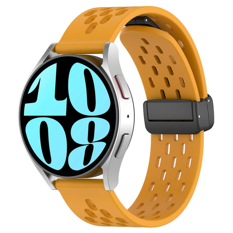 Vildt Smuk Metal Og Silikone Universal Rem passer til Smartwatch - Gul#serie_6