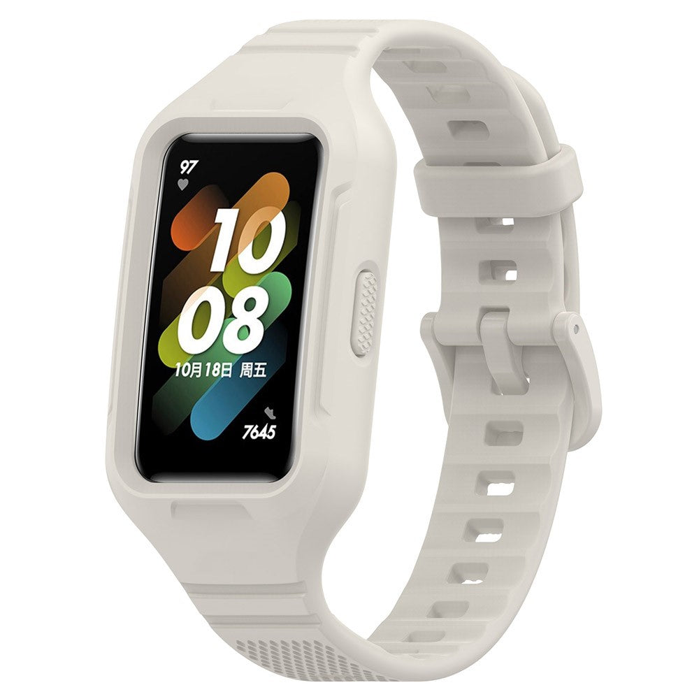 Helt Vildt Slidstærk Silikone Universal Rem passer til Smartwatch - Sølv#serie_4