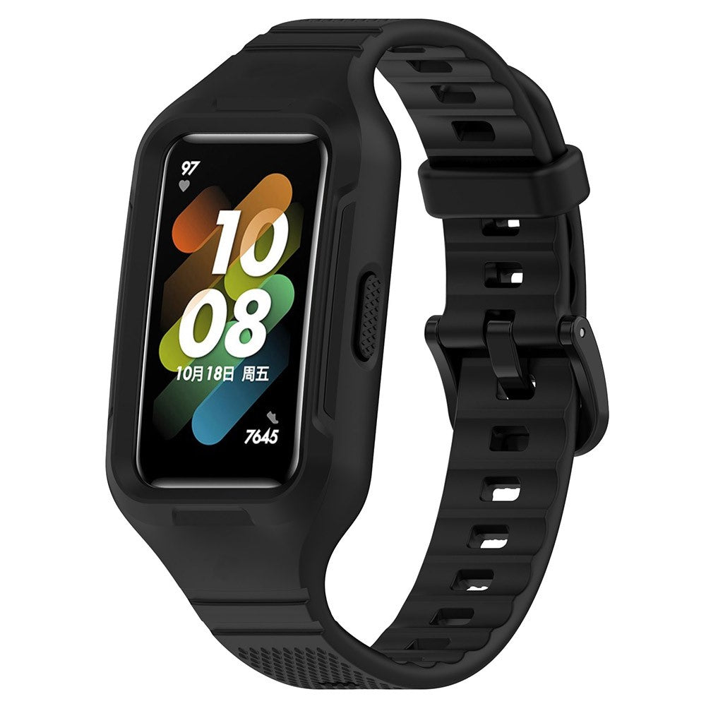 Helt Vildt Slidstærk Silikone Universal Rem passer til Smartwatch - Sort#serie_7