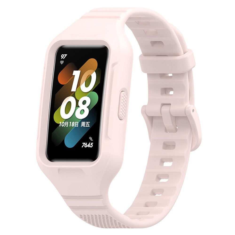 Helt Vildt Slidstærk Silikone Universal Rem passer til Smartwatch - Pink#serie_8