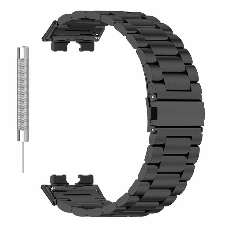 Super Skøn Metal Rem passer til Huawei Band 8 - Sort#serie_012