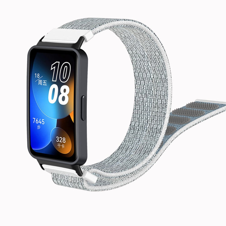 Super Fantastisk Nylon Rem passer til Huawei Band 8 - Sølv#serie_3
