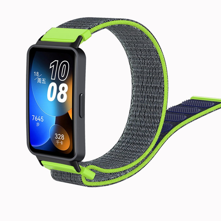 Super Fantastisk Nylon Rem passer til Huawei Band 8 - Grøn#serie_5