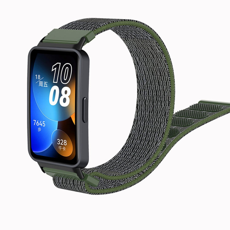 Super Fantastisk Nylon Rem passer til Huawei Band 8 - Grøn#serie_6