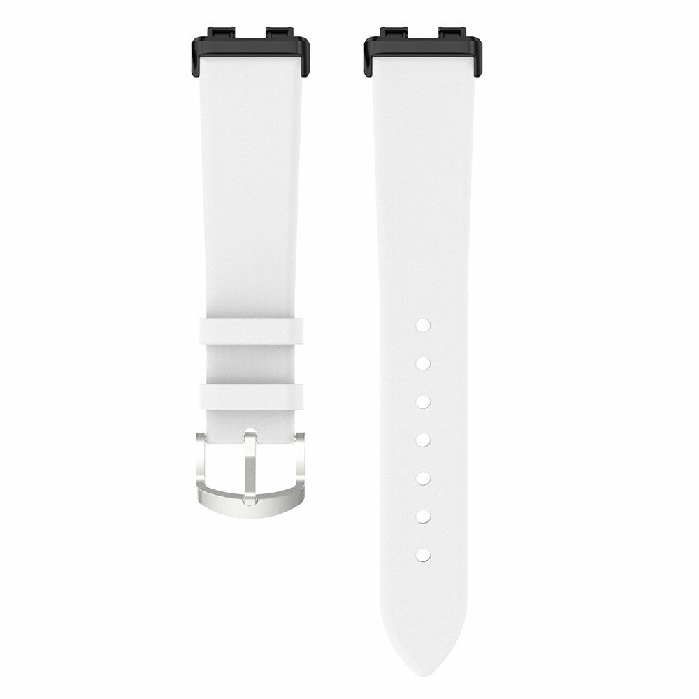 Glimrende Ægte Læder Rem passer til Huawei Band 8 - Hvid#serie_1