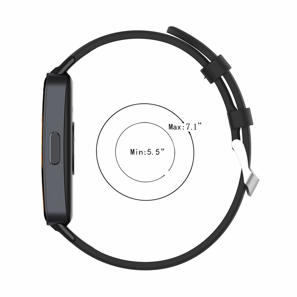 Glimrende Ægte Læder Rem passer til Huawei Band 8 - Rød#serie_2