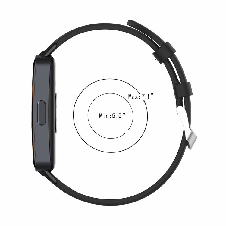 Glimrende Ægte Læder Rem passer til Huawei Band 8 - Rød#serie_5