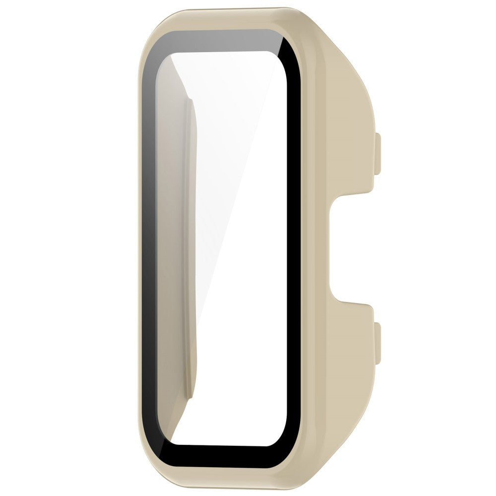 Super Pænt Cover med Skærmbeskytter i Plastik og Hærdet Glas passer til Huawei Band 8 - Hvid#serie_6