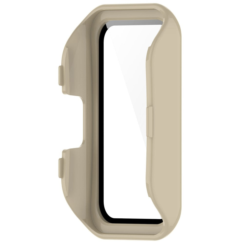 Super Pænt Cover med Skærmbeskytter i Plastik og Hærdet Glas passer til Huawei Band 8 - Hvid#serie_6