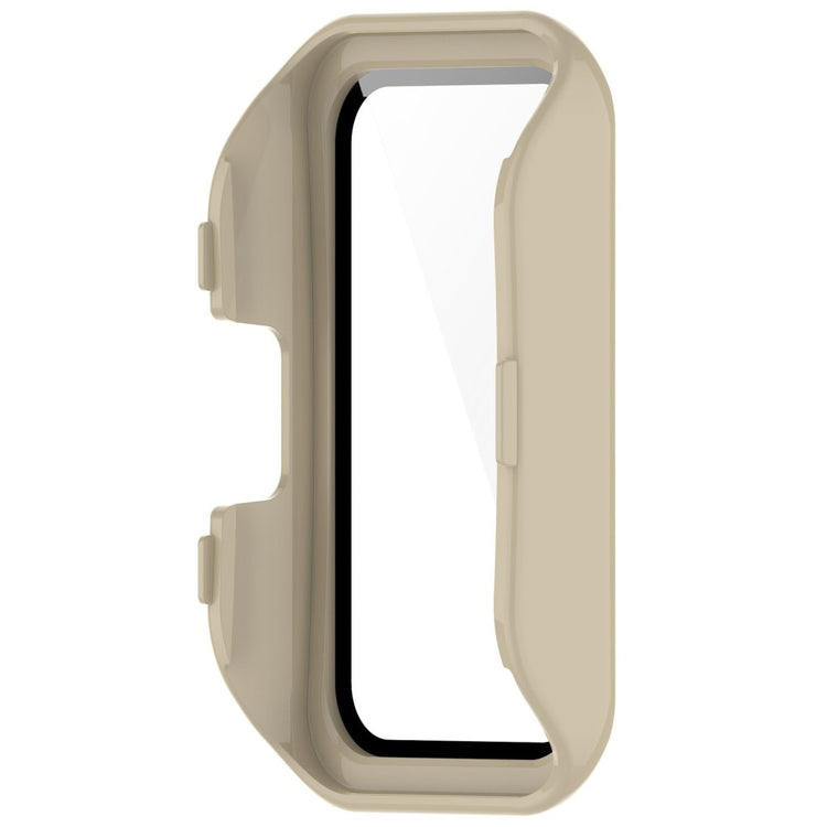 Super Pænt Cover med Skærmbeskytter i Plastik og Hærdet Glas passer til Huawei Band 8 - Hvid#serie_6