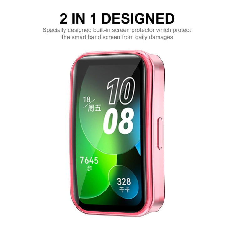Meget Godt Silikone Cover passer til Huawei Band 8 - Sort#serie_2