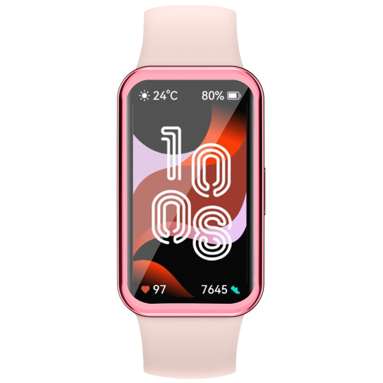 Rigtigt Flot Silikone Cover passer til Huawei Band 8 - Pink#serie_1