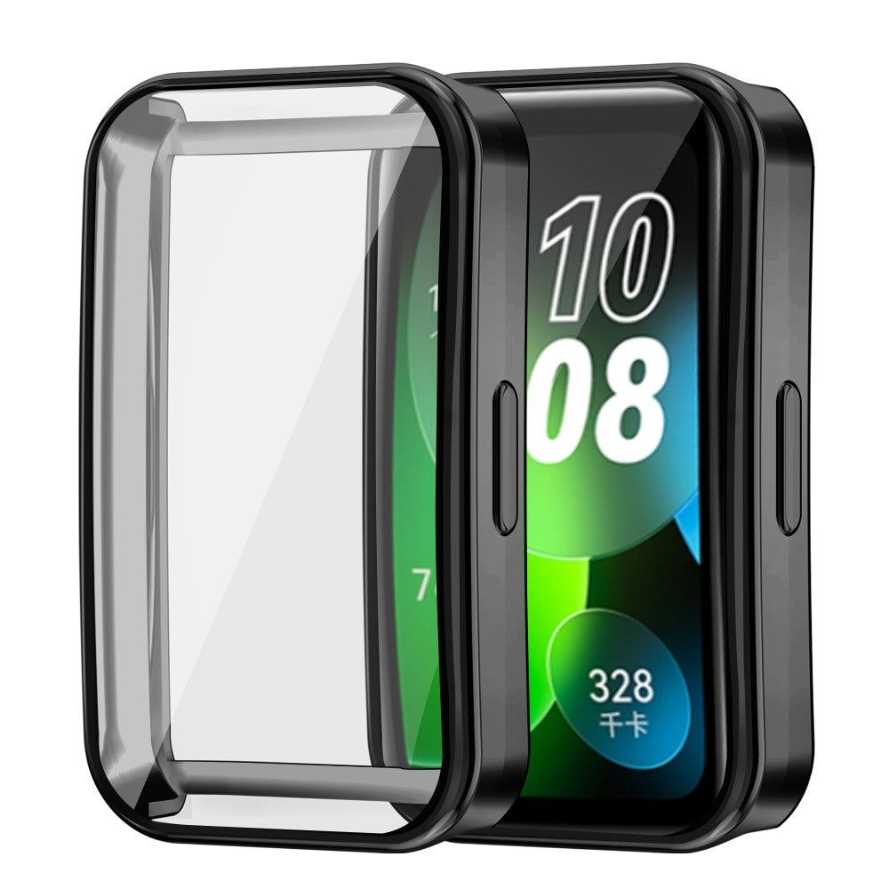 Rigtigt Flot Silikone Cover passer til Huawei Band 8 - Sort#serie_3