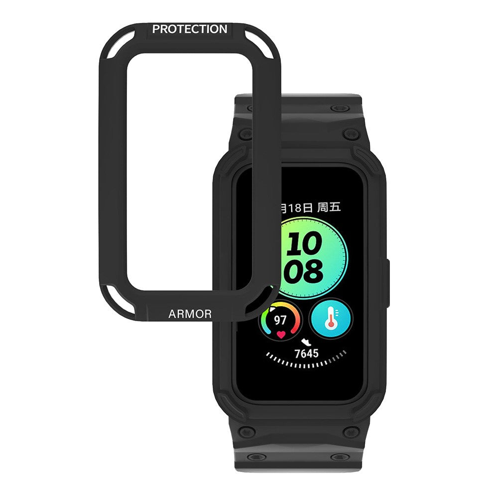 Huawei Band 8 / 7 / 6 strap with protective cover - Black#serie_1