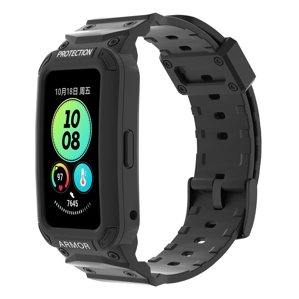Huawei Band 8 / 7 / 6 strap with protective cover - Black#serie_1