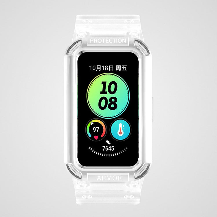 Nydelig Plastik Og Silikone Universal Rem passer til Huawei Smartwatch - Sølv#serie_10