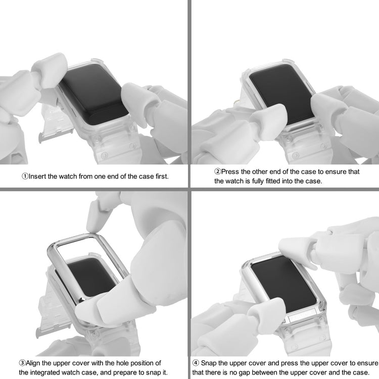 Huawei Band 8 / 7 / 6 strap with protective cover - Silver+Transparent#serie_10
