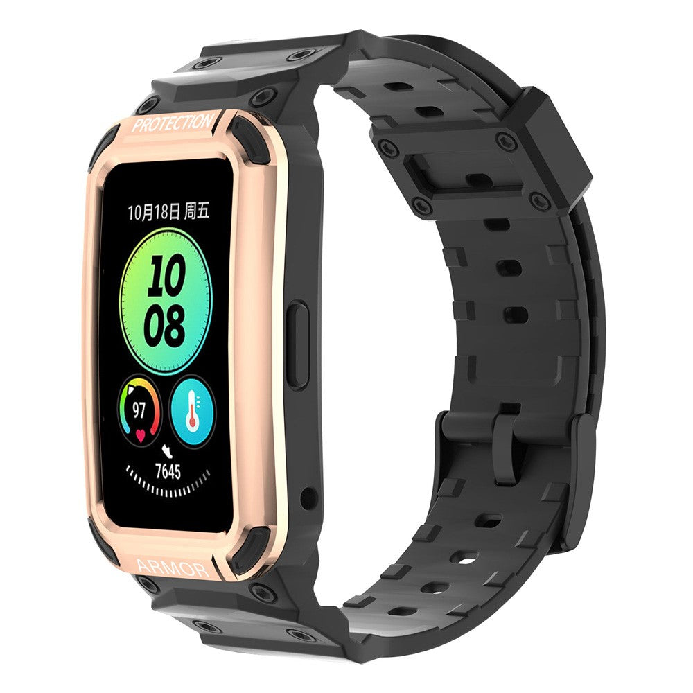 Huawei Band 8 / 7 / 6 strap with protective cover - Rose Gold+Black#serie_4