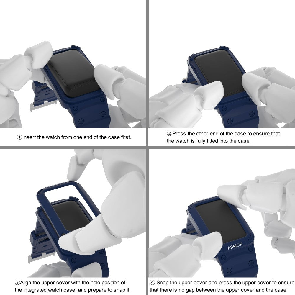 Huawei Band 8 / 7 / 6 strap with protective cover - Dark Blue#serie_6